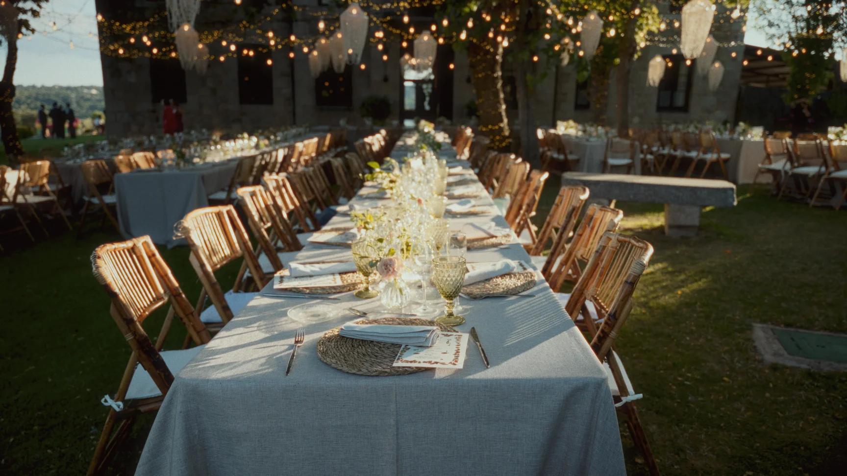 Wedding dinner setting